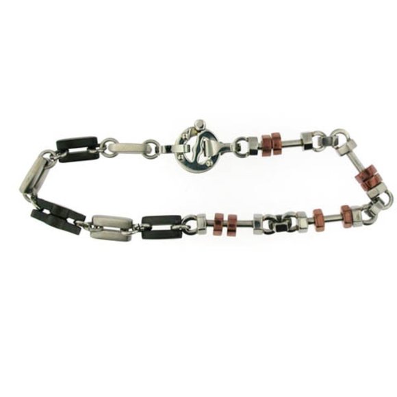 2 FOR $62! Men's Papallo Stainless Steel Bracelet - Picture 1 of 4